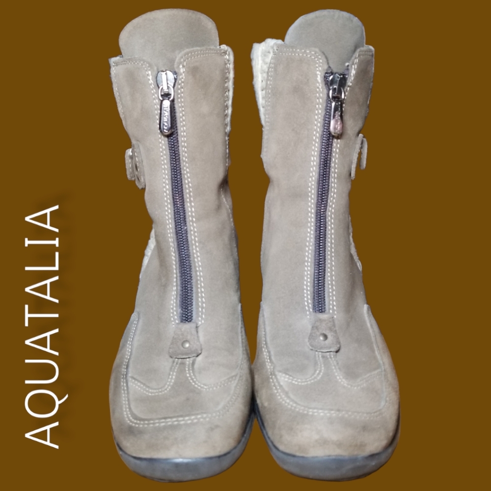 Aquatalia zip wedge ankle boot - Picture 2 of 11